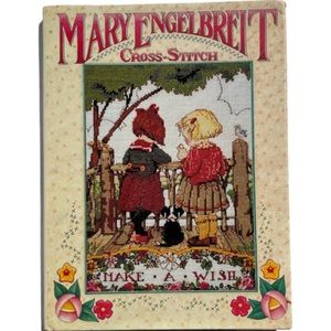 Mary Engelbreit Cross-Stitch Book — Red, Yellow, Green, Black, Pink